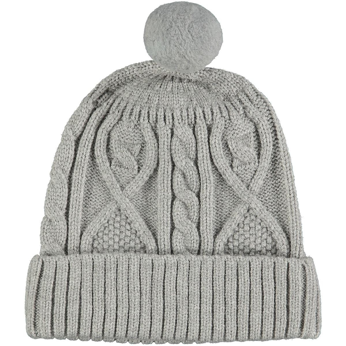 covelCable Knit Cotton Beanie w/Pom- Grey - Premium hat from Vignette - Just $18! Shop now at covel0-12, 12-24, baby, boys, girls, hat, Kids, Toddlercovel