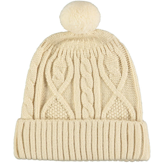 covelCable Knit Cotton Beanie w/Pom - Ivory - Premium hat from Vignette - Just $18! Shop now at covel0-12, 12-24, baby, boys, girls, hat, Kids, Toddlercovel