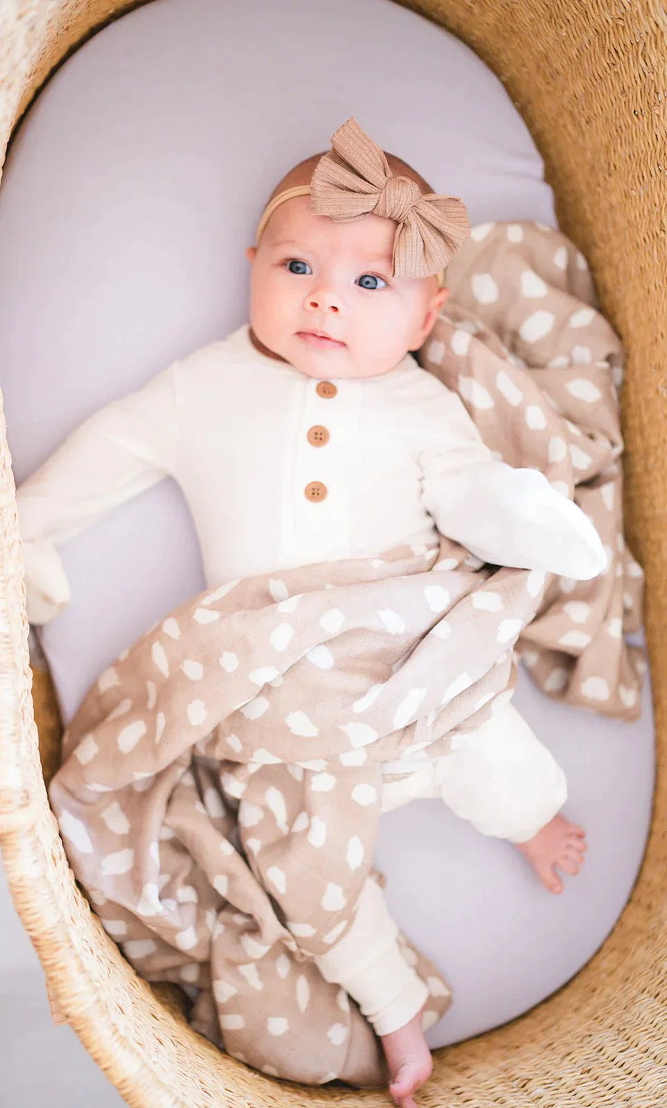 covelTan Spotted Swaddle Blanket - Premium swaddle from Harp Angel - Just $24! Shop now at covelbaby, blanket, blankets, boys, swaddlecovel