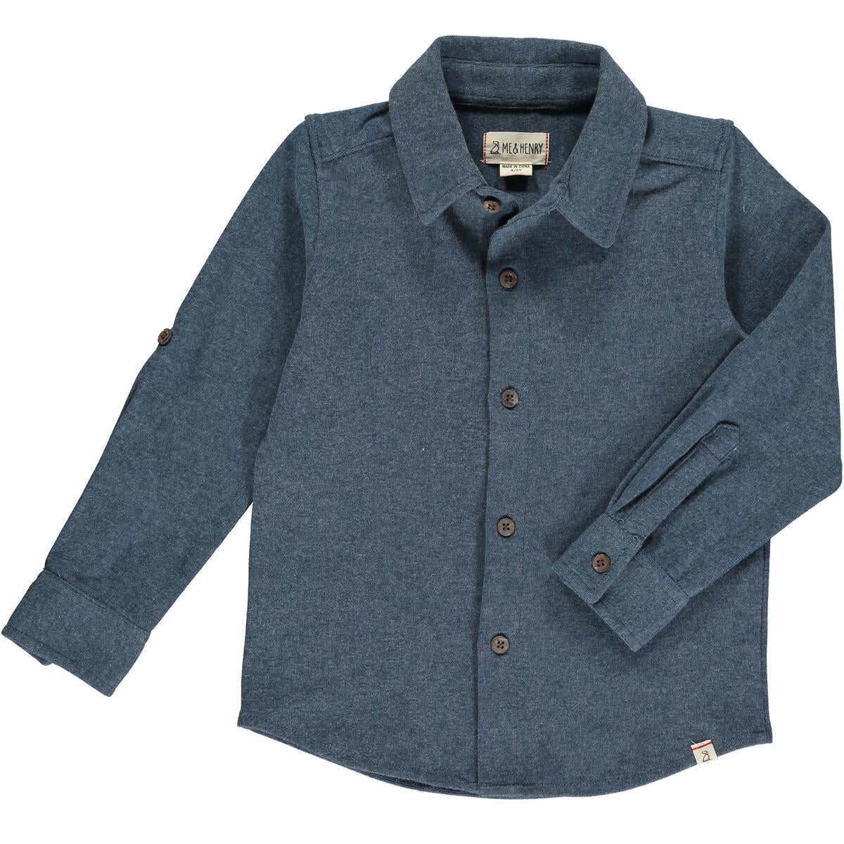 covelLucas Jersey Button Up Shirt - Blue - Premium button up from Me & Henry - Just $28! Shop now at covelboy, kid top, Kids, Toddlercovel