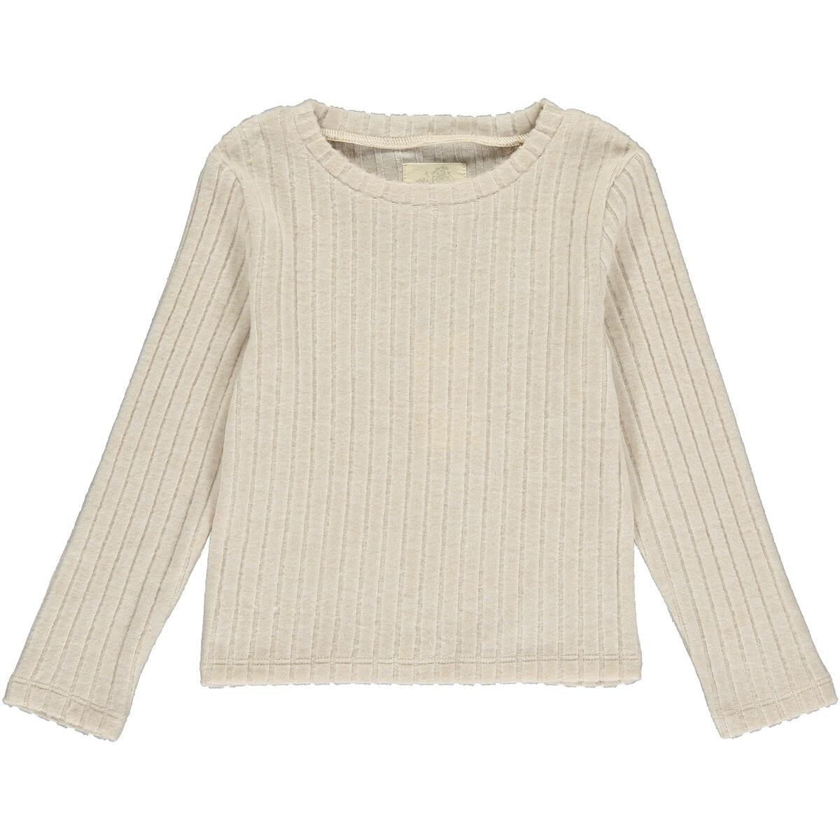 covelNikki Ribbed Long Sleeve Tee - Ivory - Premium long sleeve tee from Vignette - Just $24! Shop now at covelgirls, kid top, Kids, Toddlercovel
