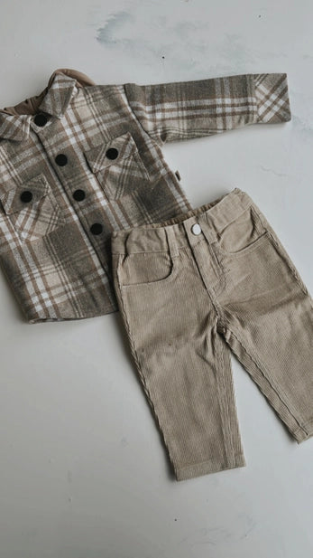 covelWyatt Corduory Pant - Beige - Premium pants from babysprouts clothing company - Just $28! Shop now at covel12-24, baby, baby bottom, boy, Faire, kid bottom, Kids, Toddlercovel
