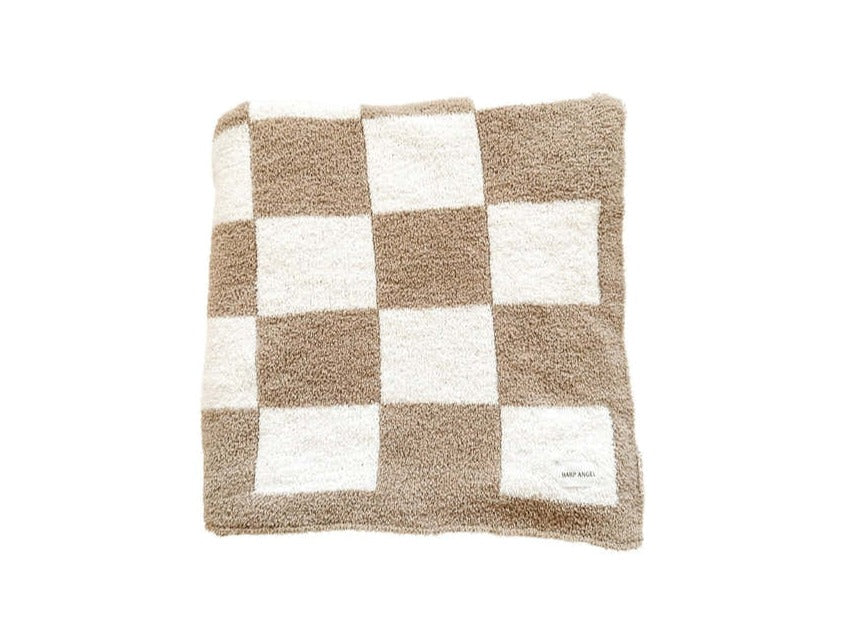 covelTaupe Checker Plush Blanket - Premium blanket from Harp Angel - Just $46! Shop now at covelbaby, blanket, boyscovel