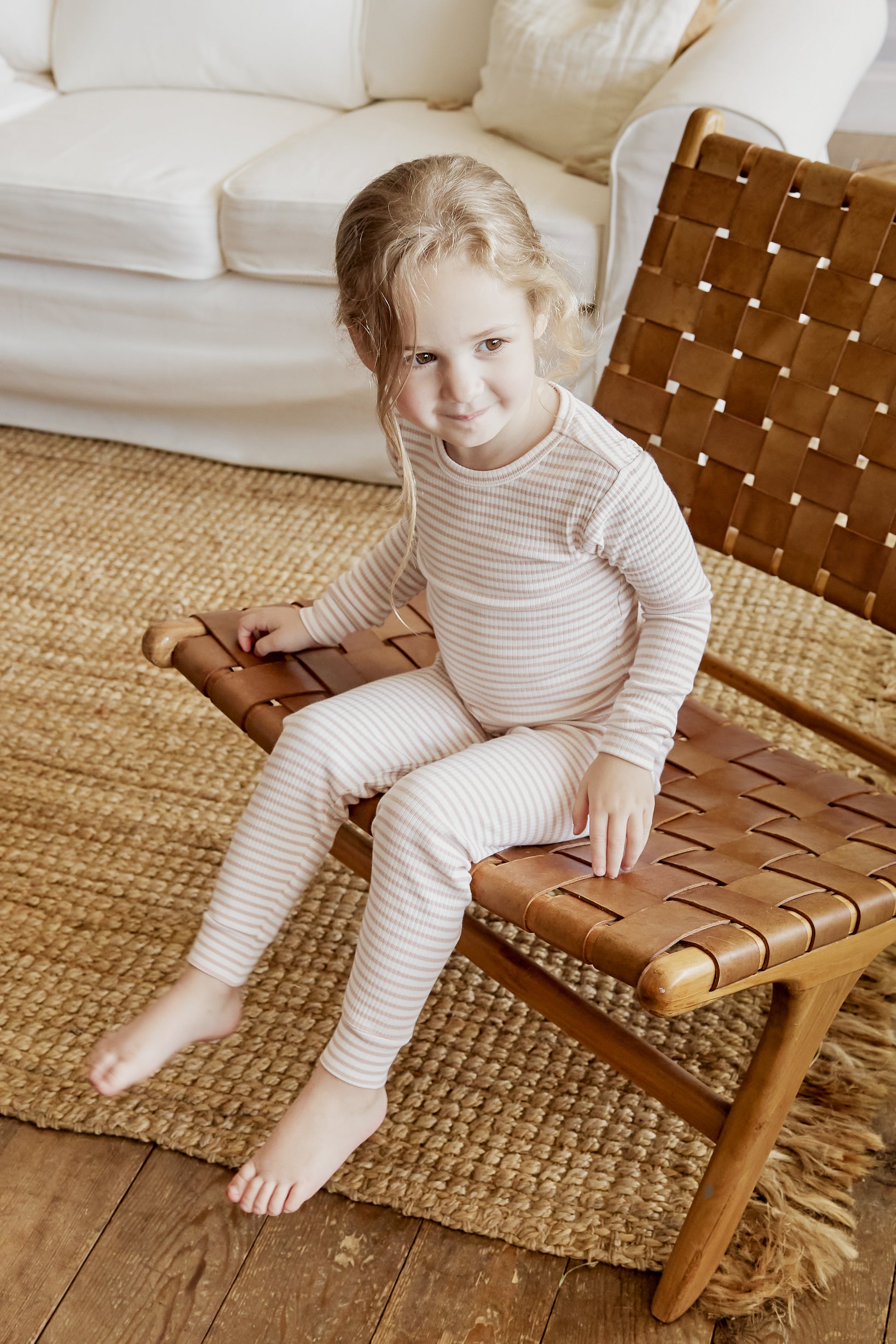 covelOrganic Cotton Ribbed Toddler Pajamas - Pink Stripe - Premium Pajamas from Petit Lem - Just $38! Shop now at covelgirls, kid pajamas, Kids, Toddlercovel