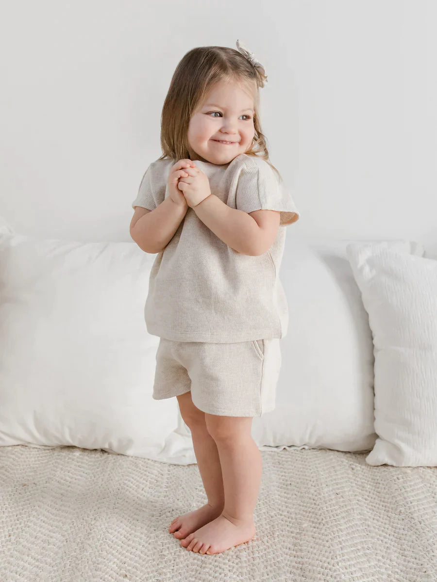 covelQuinn Dolman Waffle Tee - Oatmeal - Premium t-shirt from Colored Organics - Just $19! Shop now at covel0-12, 12-24, baby, baby top, boy, Faire, girlscovel