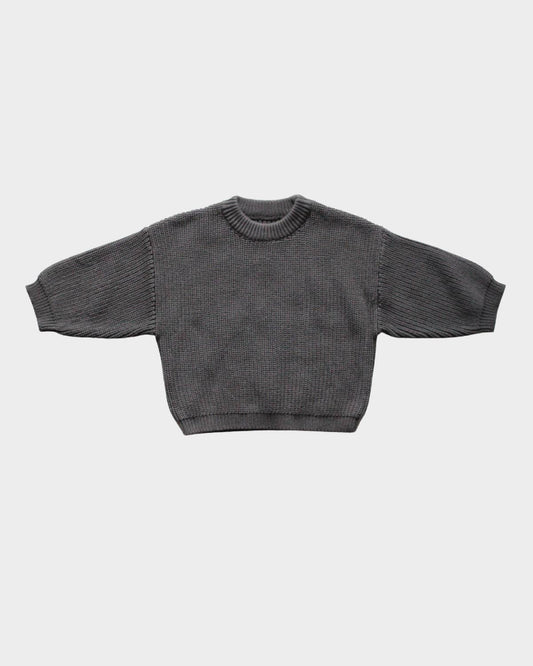 covelKendall Chunky Knit Sweater - Graphite - Premium pullover from babysprouts clothing company - Just $34! Shop now at covelboys, Faire, girls, Kids, kids sweater, Toddlercovel