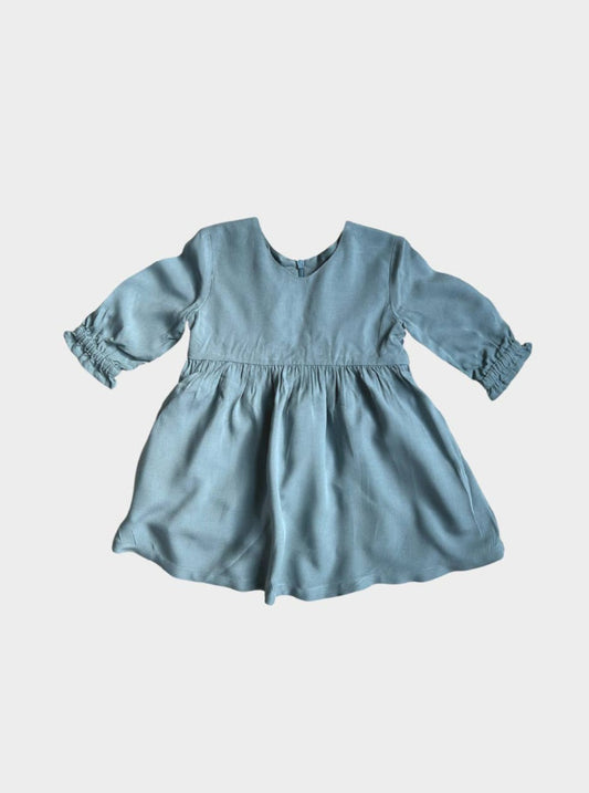 covelStella Dress - Stone Blue - Premium Dresses from babysprouts clothing company - Just $34! Shop now at covel12-24, baby, baby dress, Faire, girls, Kids, kids dresses, Toddlercovel