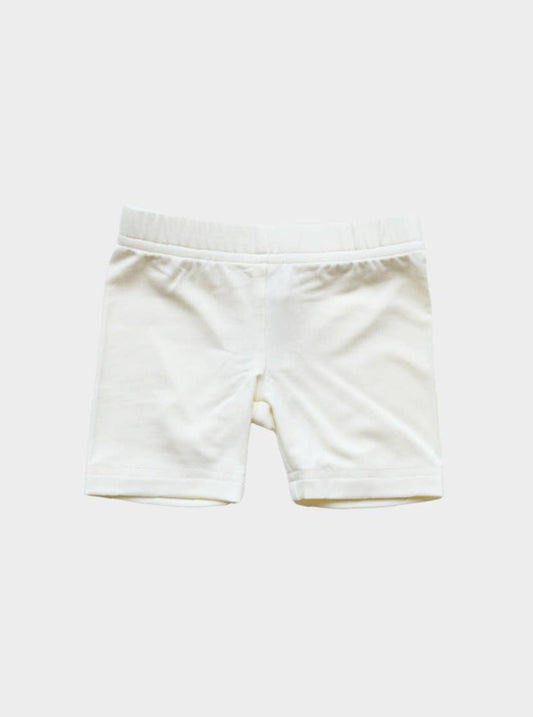 covelLana Bamboo Biker Shorts - Cream - Premium shorts from babysprouts clothing company - Just $16! Shop now at covelFaire, girls, kid bottom, Kids, Toddlercovel