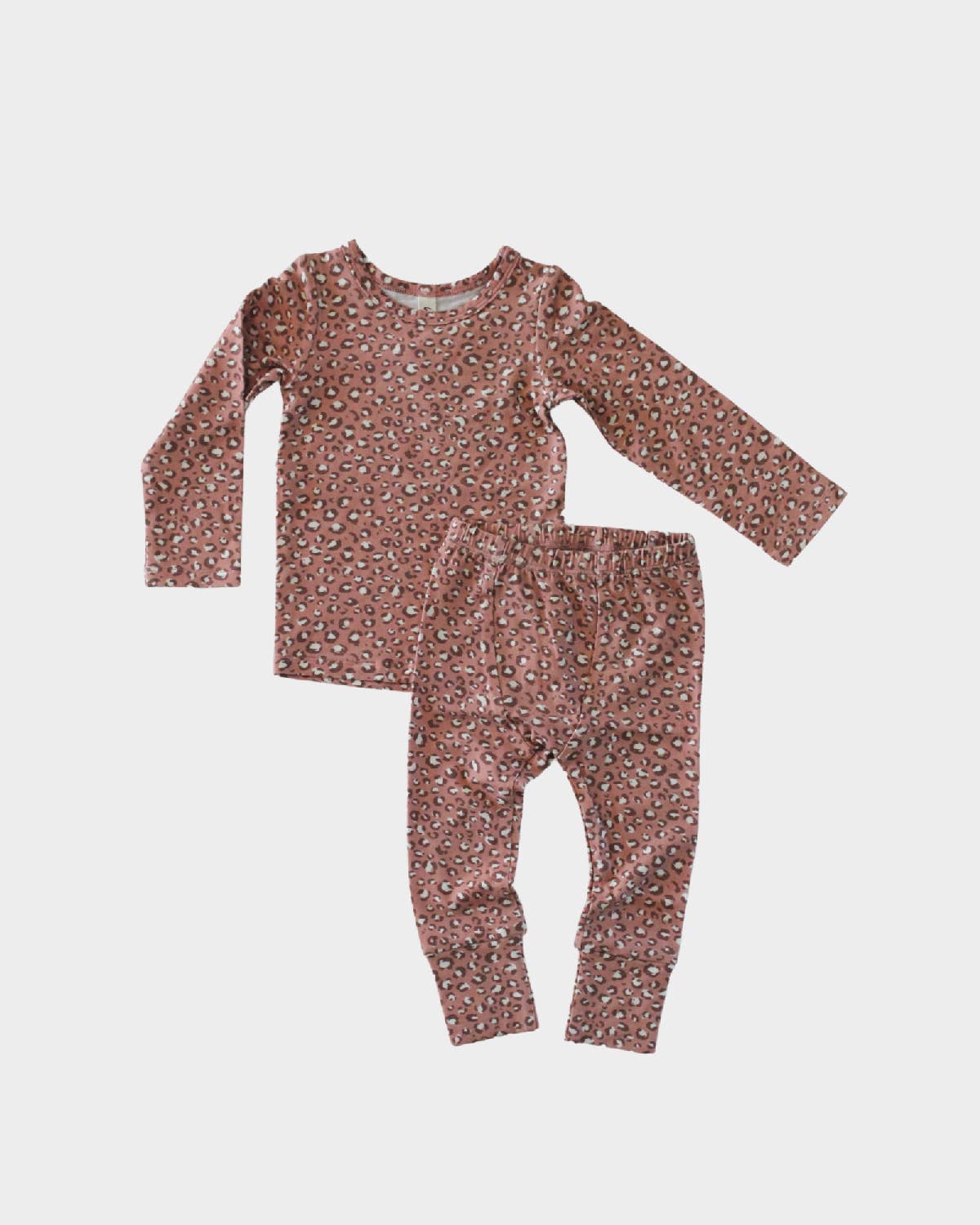 covelCheetah Rose Toddler Bamboo Pajamas - Premium pajamas from babysprouts clothing company - Just $40! Shop now at covelFaire, girls, kid pajamas, Toddlercovel
