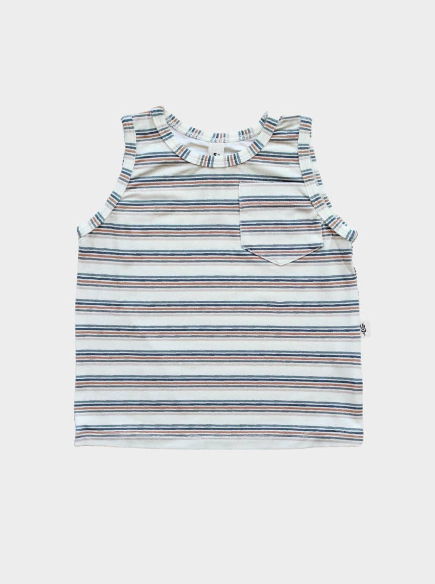 covelDrew Pocket Bamboo Tank - Vintage Stripe - Premium tank from babysprouts clothing company - Just $10! Shop now at covel0-12, 12-24, baby, baby top, boy, Faire, kid top, Kids, Toddlercovel