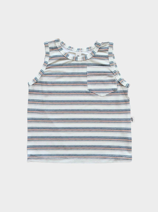covelDrew Pocket Bamboo Tank - Vintage Stripe - Premium tank from babysprouts clothing company - Just $10! Shop now at covel0-12, 12-24, baby, baby top, boy, Faire, kid top, Kids, Toddlercovel