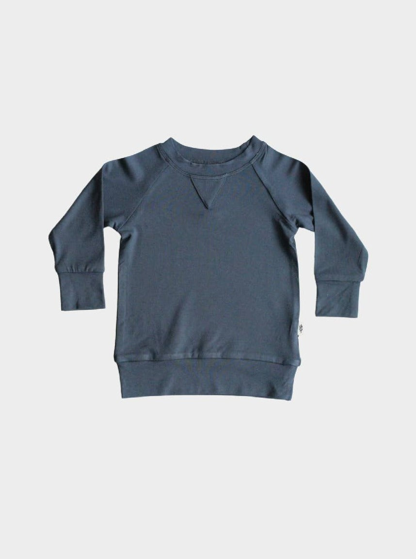 covelRyan Bamboo Raglan Sleeve Tee - Dusty Blue - Premium long sleeve tee from babysprouts clothing company - Just $28! Shop now at covel12-24, baby, baby top, boys, Faire, girls, kid top, Kids, Toddlercovel
