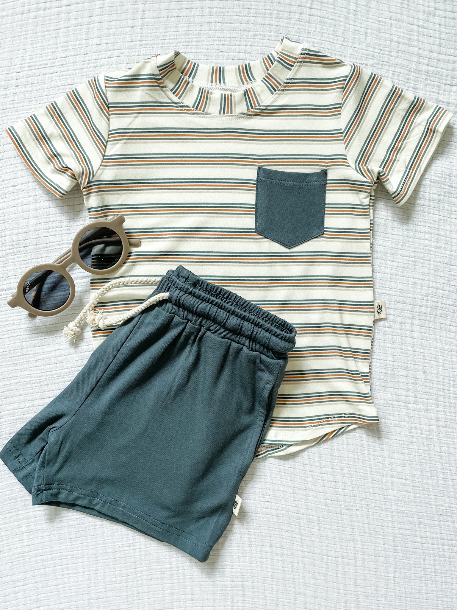 covelLiam Pocket Bamboo Tee - Vintage Stripe - Premium t-shirt from babysprouts clothing company - Just $12! Shop now at covelboys, Faire, kid top, Kids, Toddlercovel