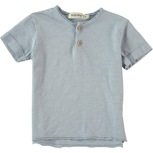 covelSanti Henley - Celestial Blue - Premium henley from Dear Mini - Just $12! Shop now at covel12-24, baby, baby top, boys, kid top, Kids, Toddlercovel