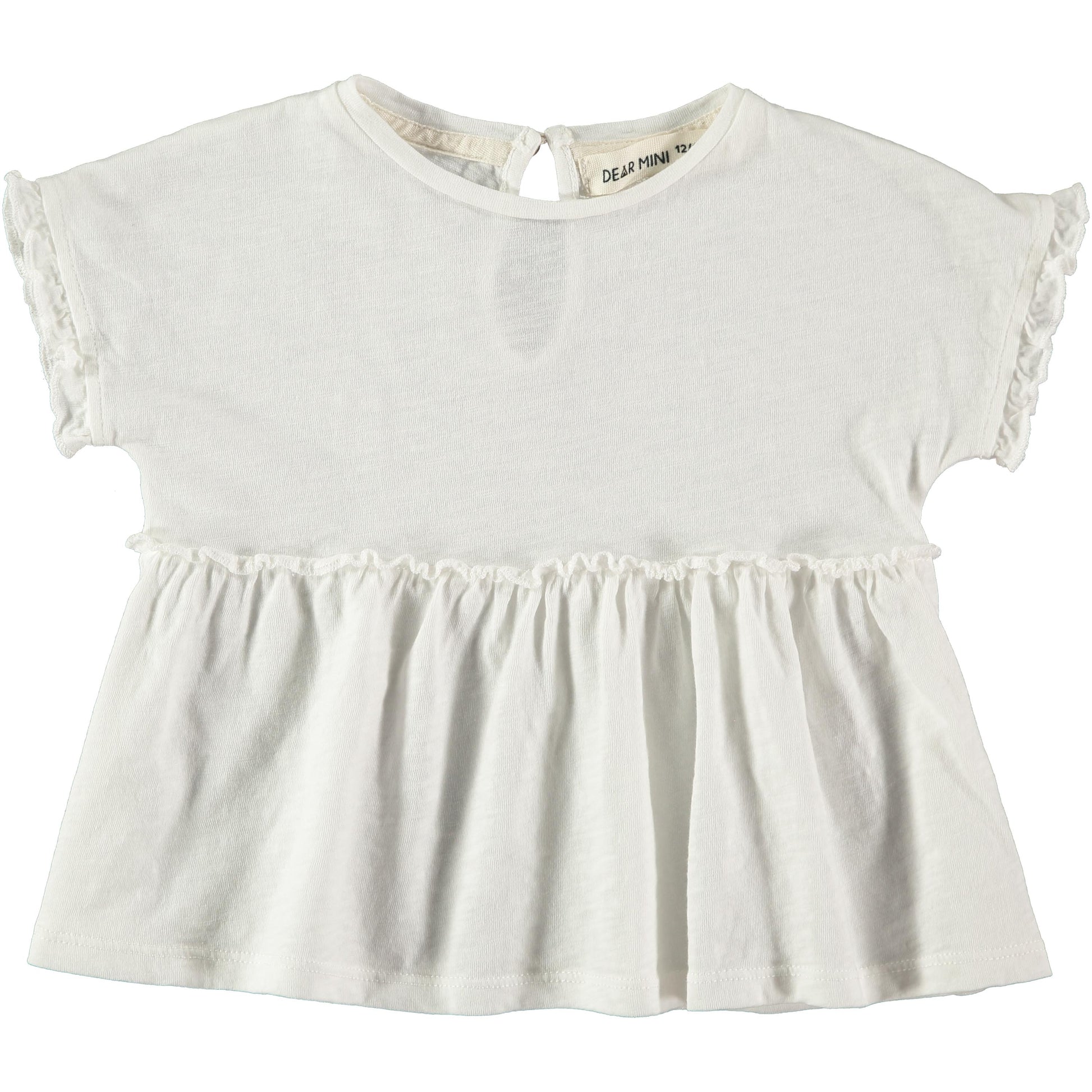 covelIsabel Ruffle Tee - White - Premium t-shirt from Dear Mini - Just $12! Shop now at covel0-12, 12-24, baby, baby top, girls, kid top, Toddlercovel