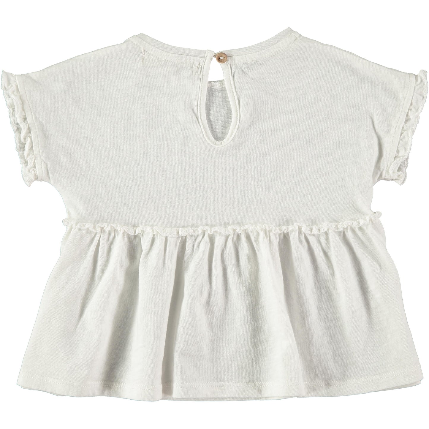 covelIsabel Ruffle Tee - White - Premium t-shirt from Dear Mini - Just $20! Shop now at covel0-12, 12-24, baby, baby top, girls, kid top, Toddlercovel