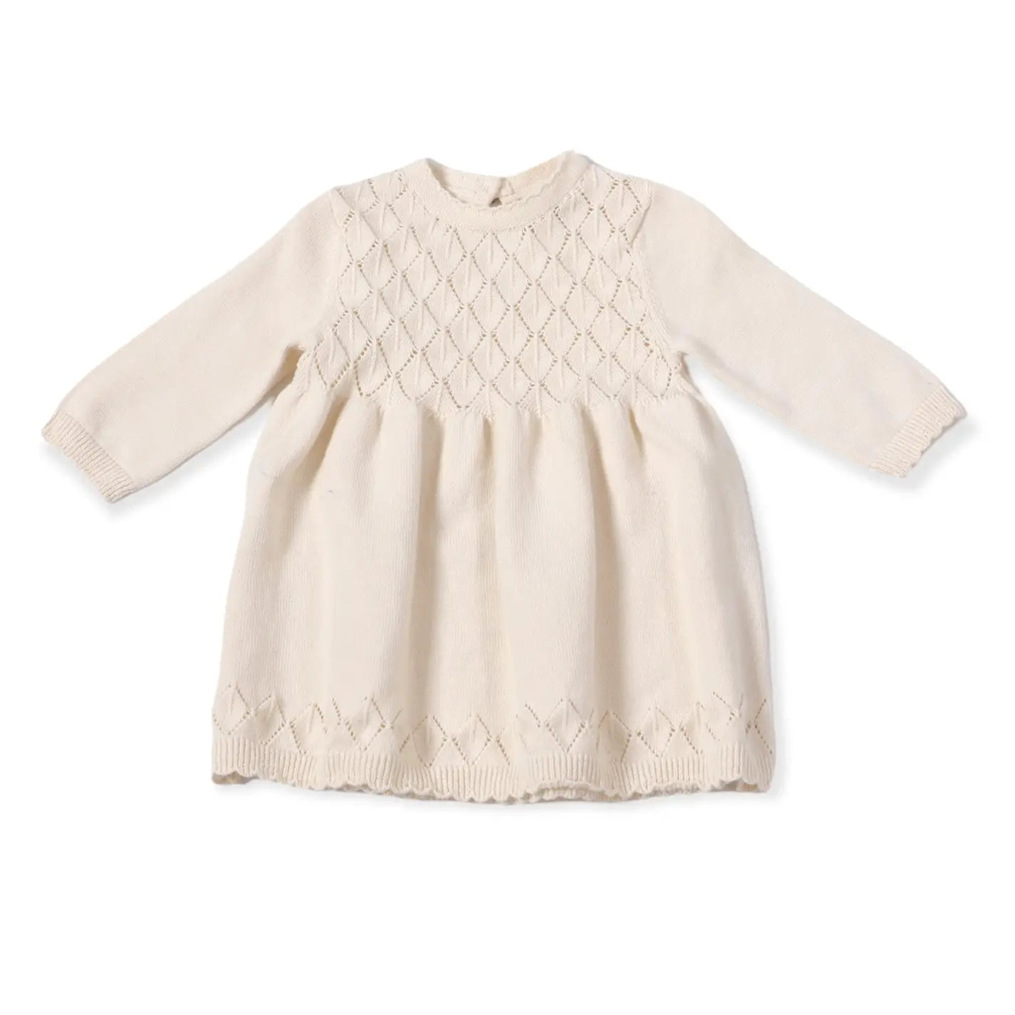 covelElizabeth Pointelle Knit Dress -Blush - Premium dress from Viverano Organics - Just $24! Shop now at covel12-24, baby, baby dress, Faire, girlscovel