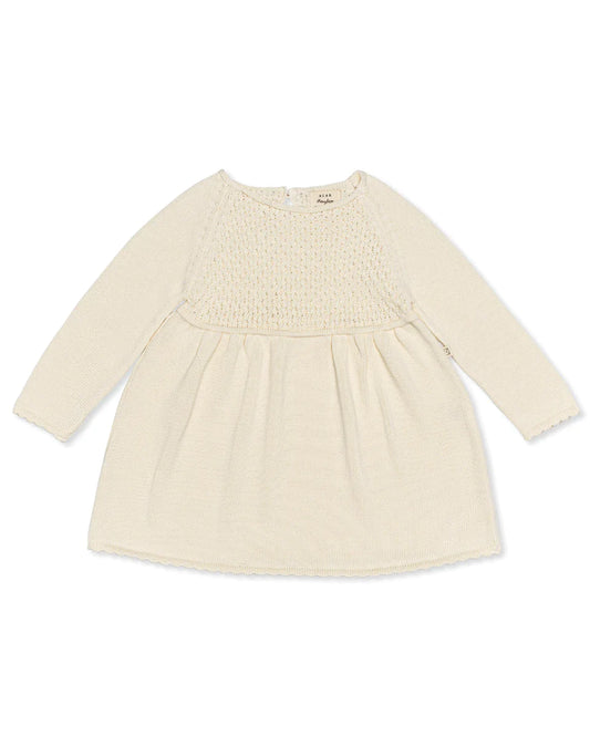 covelHonor Knit Dress - Oatmilk - Premium dress from Dear Hayden - Just $44! Shop now at covel12-24, baby, baby dress, girls, Kids, kids dresses, Toddlercovel