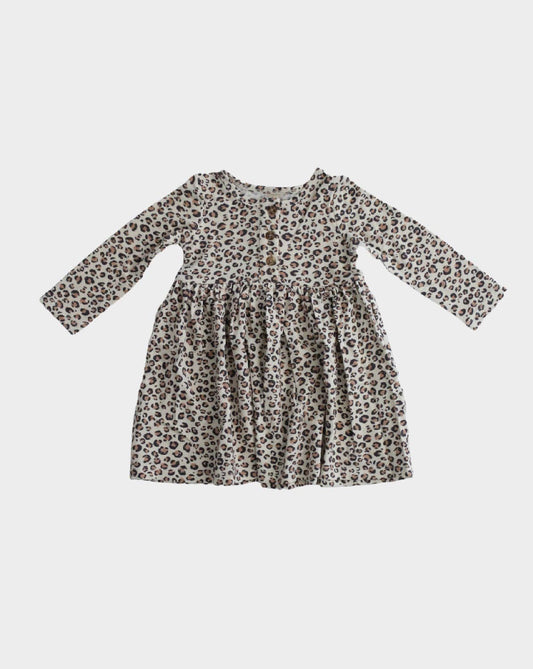 covelMaddyn Henley Dress - Cheetah - Premium Dresses from babysprouts clothing company - Just $36! Shop now at covelFaire, girls, Kids, kids dresses, Toddlercovel