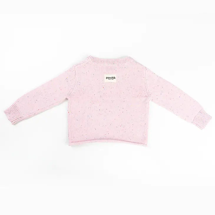 covelRory Pullover Sweater - Bubblegum Speckle - Premium sweater from Ponchik Babies + Kids - Just $32! Shop now at covelFaire, girls, Kids, kids sweater, Toddlercovel