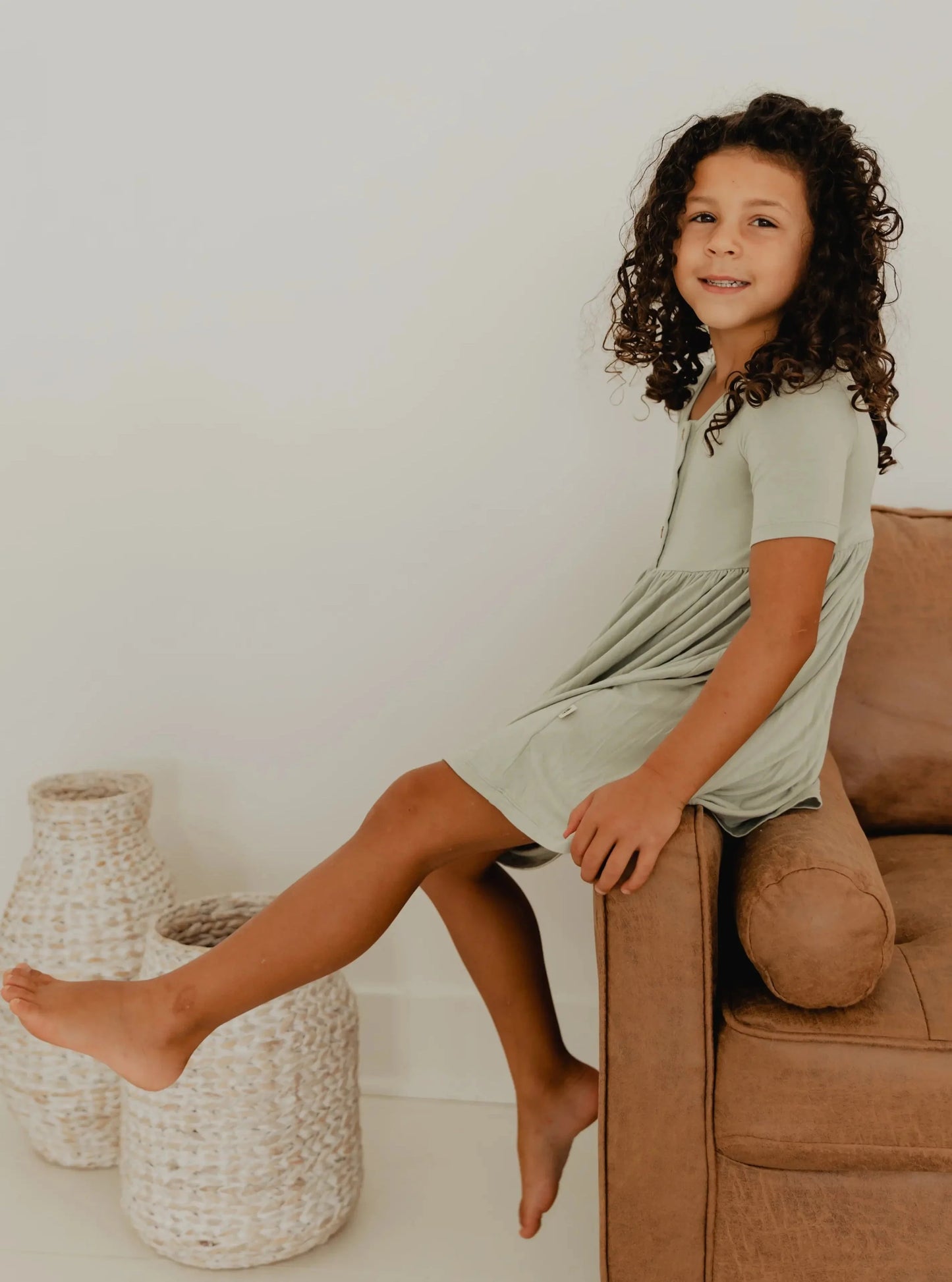covelMaddyn Henley Bamboo Dress - Mint - Premium dress from babysprouts clothing company - Just $24! Shop now at covelbaby, Faire, girls, kids dresses, Toddlercovel