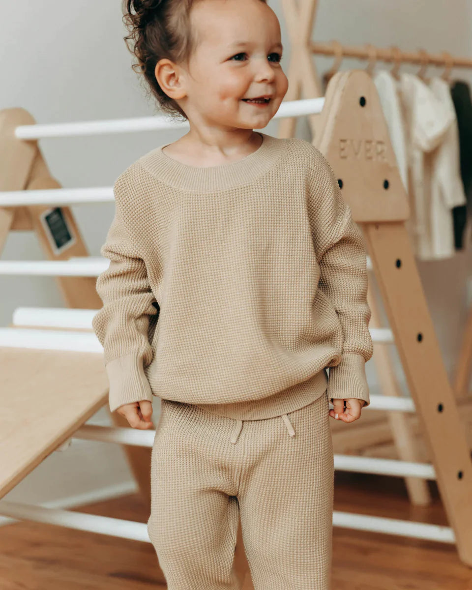 covelJude Waffle Knit Sweater - Sandcastles - Premium sweater from Dear Hayden - Just $36! Shop now at covelboys, girl, kids sweater, Toddlercovel